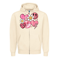 Sandshell retro valentines day Zipper Hoodie - MaliasSmallBusiness
