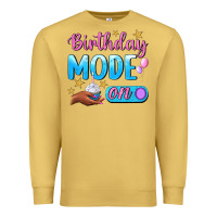 Antique Gold Birthday Mode On Premium Sweatshirt - BundleAndBundleShop