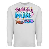 Dove Grey Birthday Mode On Premium Sweatshirt - BundleAndBundleShop