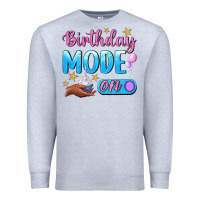 Heather Grey Birthday Mode On Premium Sweatshirt - BundleAndBundleShop