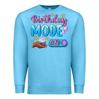 Ocean Blue Birthday Mode On Premium Sweatshirt - BundleAndBundleShop