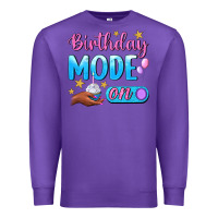 Purple Birthday Mode On Premium Sweatshirt - BundleAndBundleShop