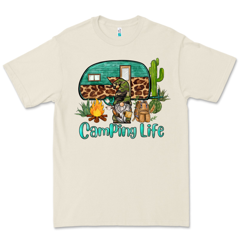 Camping Life Caravan And Gnome Premium Tee by BarkalooDesign | Teevron