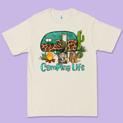 Camping Life Caravan And Gnome Premium Tee Designed By Barkaloodesign