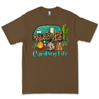 Cacao camping life caravan and gnome Premium Tee - BarkalooDesign