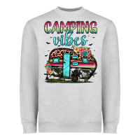 Heather Grey camping vibes Heavyweight Sweatshirt - JahusDesignShop