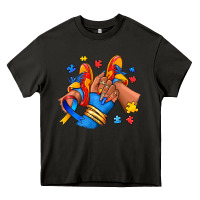 Asphalt Autism afro girl sneakers Heavy Core Tee - RanaPortraitStore