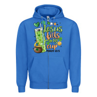 True Royal st. patricks day jesus fills my cup Zipper Hoodie - MaliasSmallBusiness