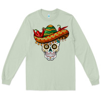 Matcha cinco de mayo sombrero skull Long Sleeve Tee - BarkalooDesign