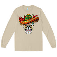 Mushroom cinco de mayo sombrero skull Long Sleeve Tee - BarkalooDesign