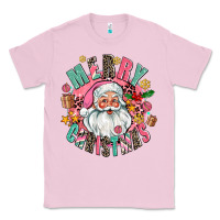 Bubblegum Pink merry christmas santa Classic Tee - AdoDesignShop