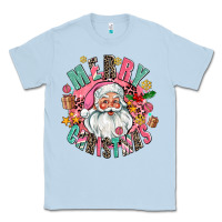 Dusty Blue merry christmas santa Classic Tee - AdoDesignShop