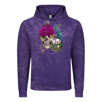Cloud Purple winter skeleton skull Vintage Hoodie - FaDigitalArtStudio