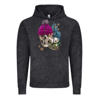 Vintage Black winter skeleton skull Vintage Hoodie - FaDigitalArtStudio