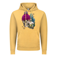 Vintage Mustard winter skeleton skull Vintage Hoodie - FaDigitalArtStudio