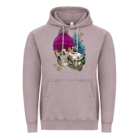 Vintage Zinc winter skeleton skull Vintage Hoodie - FaDigitalArtStudio