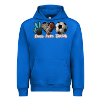 Cobalt Peace love Soccer Urban Hoodie - HowdyJamesFarm