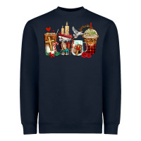 Navy religious coffee cups Heavyweight Sweatshirt - AdoDesignShop