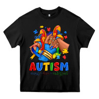 Black Autism accept love understand afro girl sneakers Heavy Core Tee - RanaPortraitStore
