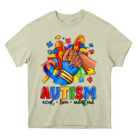 Mossy Autism accept love understand afro girl sneakers Heavy Core Tee - RanaPortraitStore