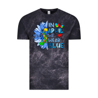 In April We Wear Blue Sunflower Vintage Tee | Teevron