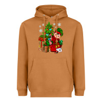 Meerkat Santa's Elf Christmas Heavyweight Hoodie - BundleAndBundleShop