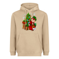 Mushroom Santa's Elf Christmas Heavyweight Hoodie - BundleAndBundleShop