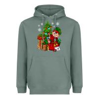 Sage Santa's Elf Christmas Heavyweight Hoodie - BundleAndBundleShop