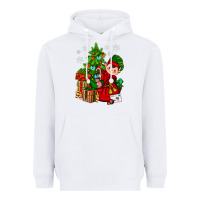White Santa's Elf Christmas Heavyweight Hoodie - BundleAndBundleShop