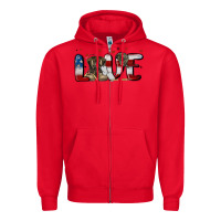 Red love army Zipper Hoodie - MaliasSmallBusiness
