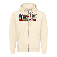 Sandshell love army Zipper Hoodie - MaliasSmallBusiness