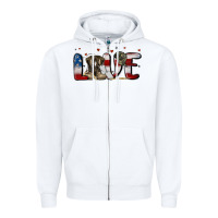 White love army Zipper Hoodie - MaliasSmallBusiness
