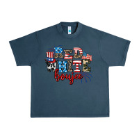 Midnight Navy Red whıte boujee Urban Heavy Tee - AdoDesignShop