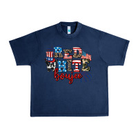 Navy Red whıte boujee Urban Heavy Tee - AdoDesignShop