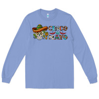 Colony Blue cinco de mayo skull Long Sleeve Tee - BarkalooDesign
