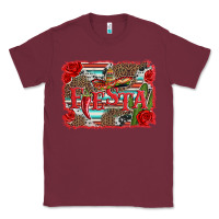 Burgundy fiesta with sombrero background Classic Tee - Artiststas