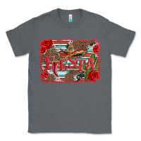 Charcoal Heather fiesta with sombrero background Classic Tee - Artiststas