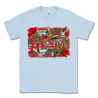 Dusty Blue fiesta with sombrero background Classic Tee - Artiststas