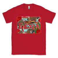 Red fiesta with sombrero background Classic Tee - Artiststas