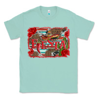Seafoam fiesta with sombrero background Classic Tee - Artiststas
