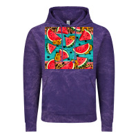 Cloud Purple watermelon and sunflowers Vintage Hoodie - HRA Design Shop