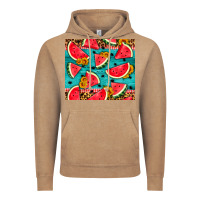 Vintage Coffee watermelon and sunflowers Vintage Hoodie - HRA Design Shop