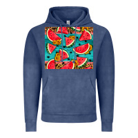 Vintage Denim watermelon and sunflowers Vintage Hoodie - HRA Design Shop