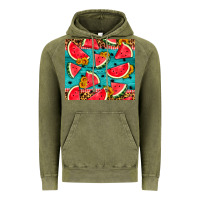 Vintage Olive watermelon and sunflowers Vintage Hoodie - HRA Design Shop