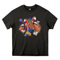 Baseball Afro Girl Sneakers Heavy Core Tee | Teevron
