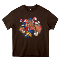 Chocolate Brown Baseball afro girl sneakers Heavy Core Tee - RanaPortraitStore