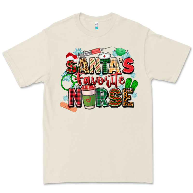 Santa's Favorite Nurse Premium Tee by Zillion Design Studio | Teevron