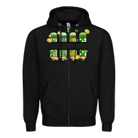 Black patricks day pencils Zipper Hoodie - MaliasSmallBusiness