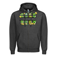 Charcoal Heather patricks day pencils Zipper Hoodie - MaliasSmallBusiness