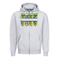 Heather Grey patricks day pencils Zipper Hoodie - MaliasSmallBusiness